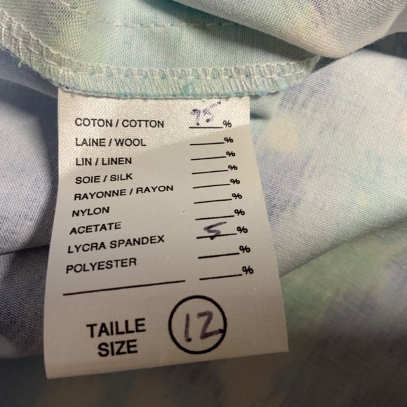 Clothes by Muriel Dombret Floral Cotton Gathered Tank Top NWT US Sz 12 - Picture 10 of 11